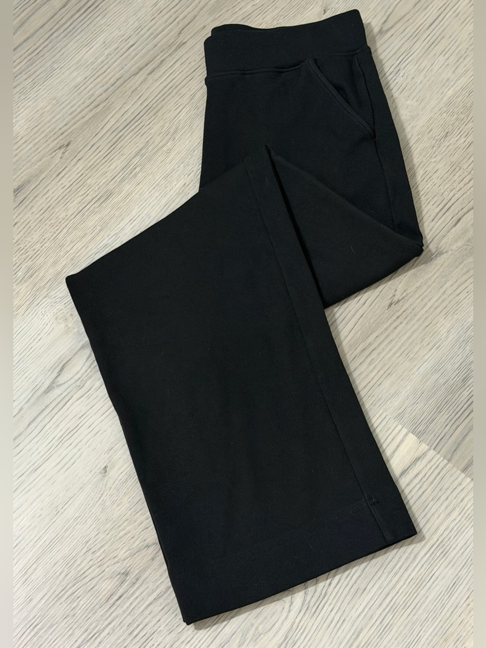 NEW AYR The High Hopes Pants Black Pima Cotton Modal Wide Leg Size L - NEW - Picture 9 of 16